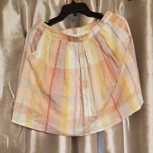 Copper Key Plaid Skirt